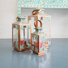 Load image into Gallery viewer, Lina_Metal Lantern Set with Glass_Set of 3 Lantern
