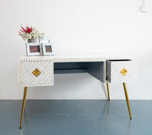 Load image into Gallery viewer, Elli_Bone Inlay 2 Drawer Study Table &amp; Chair
