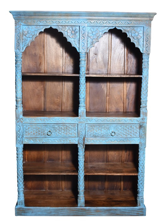 Blue Niv_Wooden Bookshelf_Bookcase_Display Unit