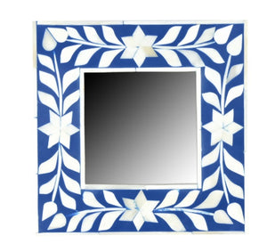 Divoff_Floral Pattern Bone Inlay Photo Frame in Blue _4 x 4