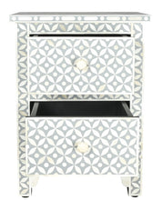 Load image into Gallery viewer, Shan_Bone inlay 2 Drawer Bed Side Table
