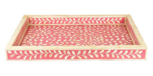 Load image into Gallery viewer, Yashi Bone Inlay Tray with Floral Pattern
