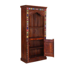 Load image into Gallery viewer, Pace_Bookcase With Doors Cabinet with Open Shelf Arched_Display Unit_Bookcase
