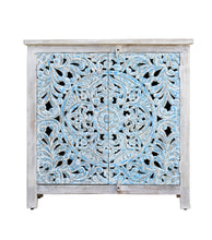 Load image into Gallery viewer, Lexi Hand Carved Wooden Chest_Cupbord_ Sideboard_Cabinet_ 90 cm Length
