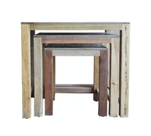 Load image into Gallery viewer, Civi Bone Inlay Nesting Table Set of 3
