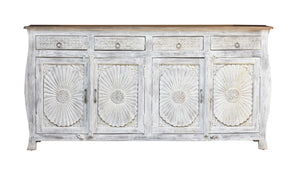 Molly Hand Carved Solid Indian Wood Sideboard_Buffet_Dresser