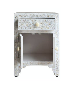 Sivi Mother of Pearl Inlay Bedside Table
