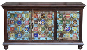 Carol Brown _Wooden 3 Door Cabinet_Chest of Drawer_Cupboard