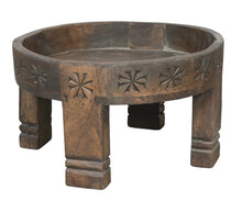 Load image into Gallery viewer, Jeter_Hand Carved Small Size Chakki Table_35 Dia cm
