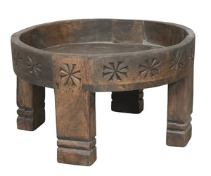 Jeter_Hand Carved Small Size Chakki Table_35 Dia cm