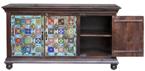 Carol Brown _Wooden 3 Door Cabinet_Chest of Drawer_Cupboard