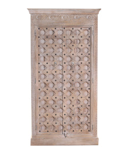 Saritha Hand Carved Wooden Almirah_Cupboard_Height 190 cm