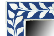 Load image into Gallery viewer, Sven_ Floral Pattern Bone Inlay Photo Frame in Blue _5 x 7
