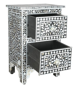 Josh_Mother of Pearl Inlay Bed Side Table