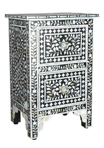 Josh_Mother of Pearl Inlay Bed Side Table