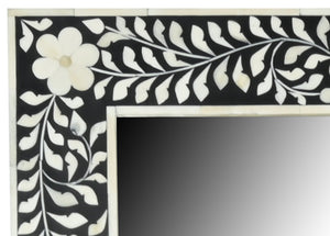 Paula_Bone Inlay Mirror with Floral Pattern_60 x 100 cm