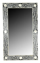 Load image into Gallery viewer, Paula_Bone Inlay Mirror with Floral Pattern_60 x 100 cm
