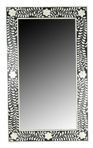 Paula_Bone Inlay Mirror with Floral Pattern_60 x 100 cm