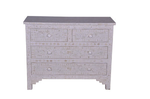 Bridget Bone Inlay Chest of Drawer with 4 Drawers_ 104 cm Length