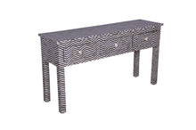 Load image into Gallery viewer, Vanya Bone Inlay 3 Drawer Console Table_Vanity Table_117 cm
