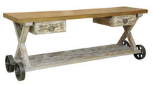 Load image into Gallery viewer, Kline_Solid Indian Wood Console Table with 2 Drawers_150 cm
