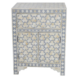 Murray Bone Inlay Bed Side Table