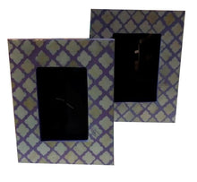 Load image into Gallery viewer, Coel_ Moroccan Pattern Bone Inlay Photo Frame in Lilac_4 x 6
