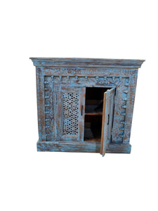 Kavin_Hand Carved Solid Wood Chest_ 100 cm Length