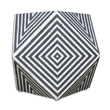 Load image into Gallery viewer, Jodhi_Bone Inlay Chevron Side Table_Stool
