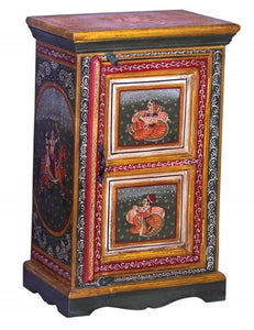 Alexander Hand Painted Bed Side Table