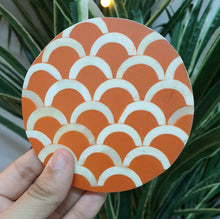 Load image into Gallery viewer, Olivia Round Bone Inlay Coaster
