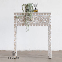 Load image into Gallery viewer, Elle_Mother of Pearl Inlay Console Table with 1 Drawer_Vanity Table_70 cm
