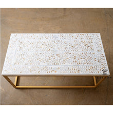 Load image into Gallery viewer, Karol_MOP Inlay Coffee Table with Gold Base
