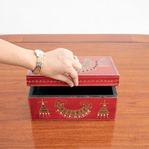Nisha Hand Painted Wooden Storage Box