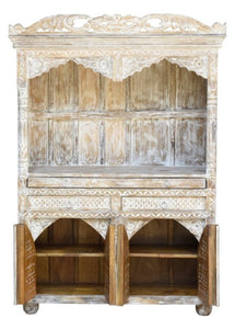 Meena_Hand Carved Wooden Altar_Wooden Mandir_Prayer Mandir_Altar