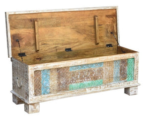 Marie_Solid Indian Wood Storage Trunk_ Coffee Table_118 cm
