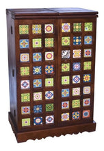 Load image into Gallery viewer, Jane_Solid Wood with Tile Bar Cabinet
