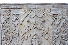 Load image into Gallery viewer, Kaye_Wooden Shoe Rack with Carved Door_Wooden Cupboard_Chest
