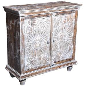 Read_Wooden 2 Door Cabinet_Chest of Drawer_Dresser_ 90 cm Length