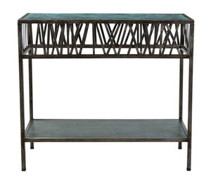 Clarke Metal & Wood Mix Console Table_90 cm