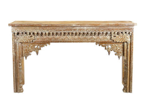 Jass Solid Indian Wood Carved Console Table_150 cm