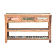 Load image into Gallery viewer, Meta_Solid Wood Console Table with 3 Drawers_120 cm
