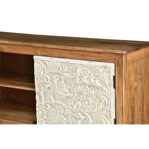 Priestly Console Table_Solid Indian Wood_Hand Carved_103 cm