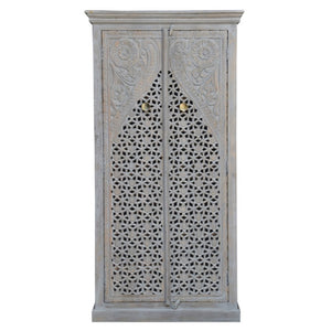 Swinger_Hand Carved_Solid Wood Almirah_Display Unit_Cupboard_height 180 cm