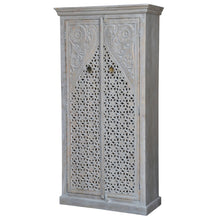Load image into Gallery viewer, Swinger_Hand Carved_Solid Wood Almirah_Display Unit_Cupboard_height 180 cm
