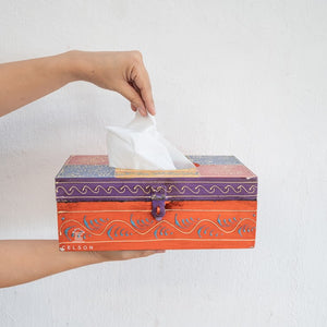 Riva_Hand Painted Tissue Box