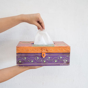 Riva_Hand Painted Tissue Box