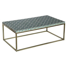 Load image into Gallery viewer, Carla _Bone Inlay Coffee Table with Metal Base_120 cm

