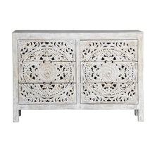 Load image into Gallery viewer, Elyana_Hand Carved Indian Wood 6 Drawers Chest_Dresser_ 130 cm Length
