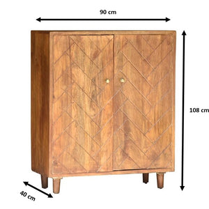 Keith _Solid Wood Hand Crafted Chest_Cupboard_Cabinet_ 90 cm Length